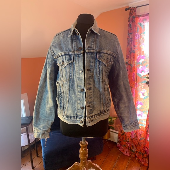 19802 Levis Jean Jacket Men’s 42 R 70506-0216 4 Pocket USA Made Denim - Picture 1 of 11